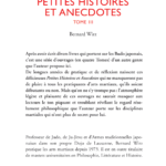 Editions Hagakure - Petites histoires et anecdotes, tome 3 - Bernard Wirz