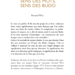 Editions Hagakure - Sens des mots, sens des Budo - Bernard Wirz