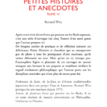 Editions Hagakure - Petites histoires et anecdotes, tome 4 - Bernard Wirz